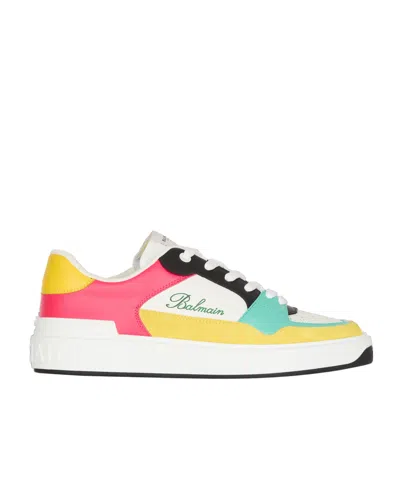 Balmain B-court Flip Sneakers In White
