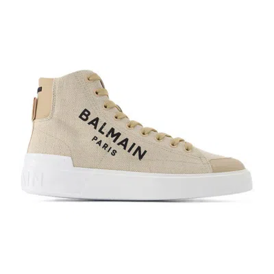 Balmain B Court High Top-&logo