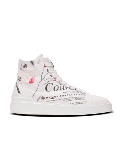 Balmain B-court High-top Trainers With  Beauty Print