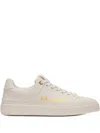 Balmain B-court Lace-up Sneakers In White