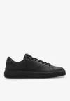 Balmain Court Round Toe Flat Sole Sneakers In Black