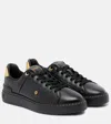 Balmain Sneakers 'court' Gold-tone Detail In Black