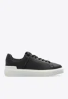 Balmain B Court Sneakers In Black Calfskin In Black