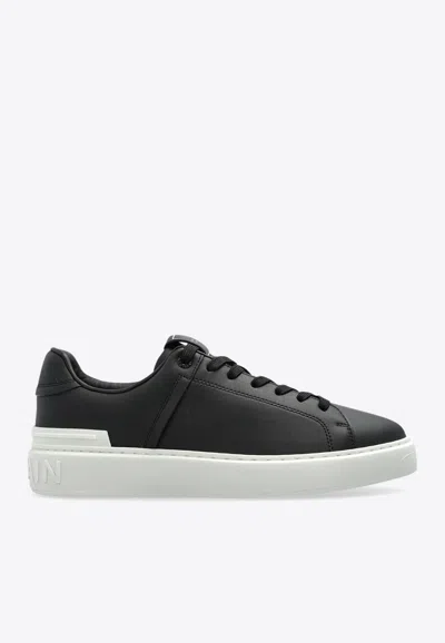 BALMAIN B-COURT LEATHER SNEAKERS