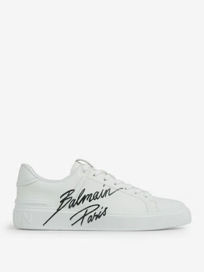 BALMAIN BALMAIN B-COURT LEATHER SNEAKERS