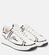 Balmain B-court Printed Calfskin Low-top Sneakers In White