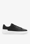 BALMAIN B-COURT LOW-TOP LEATHER SNEAKERS