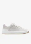 Balmain B-cout Flip Leather Sneakers In Beige