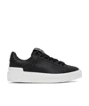 Balmain B Court Sneakers In Black Calfskin In Black