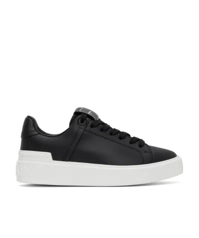 Balmain B-court Low-top Sneakers In Black