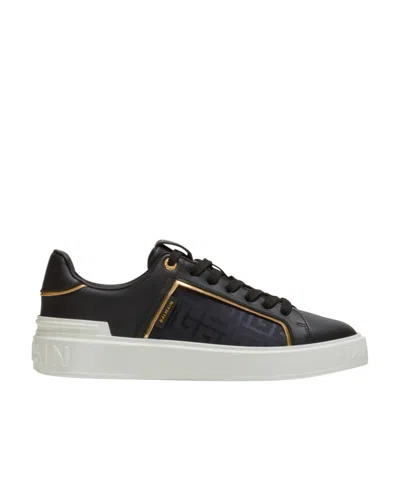 Balmain B-court Low-top Sneakers In Black