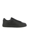 Balmain B Court Sneakers Flat Sole Round Toe In Black