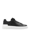 Balmain B Court Sneakers In Black Calfskin In Black
