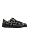 Balmain Black Low Top Sneakers In Black