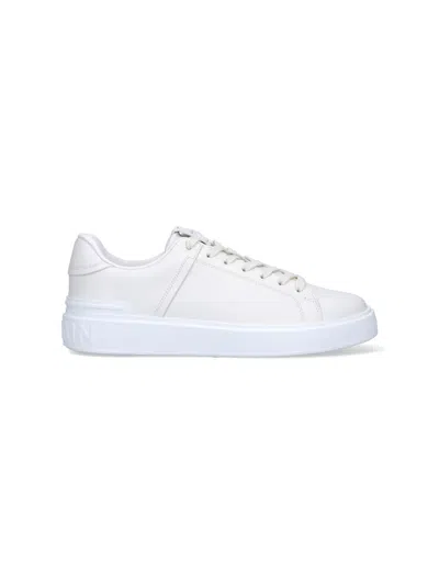 Balmain B-court Low-top Sneakers In White