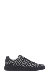 Balmain B Court Monogram Jacquard Low Top Sneaker In Edk Noir/ivoire