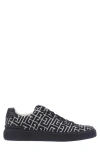 Balmain B-court Monogram Jacquard Low Top Sneaker In Multi
