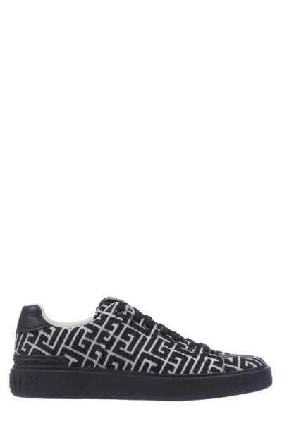 BALMAIN BALMAIN B-COURT MONOGRAM LOW TOP SNEAKER