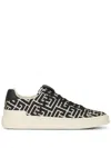 Balmain B Court Monogram Jacquard Low-top Sneaker In 白色