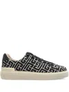 Balmain B-court Monogram Sneakers In Black