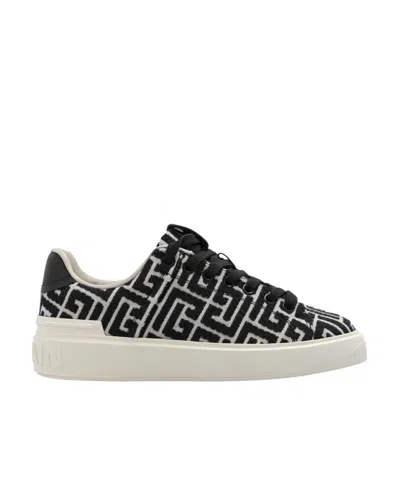 BALMAIN BALMAIN B-COURT MONOGRAM SNEAKERS