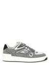 Balmain Grey B-court Skate Sneakers In Multicolor