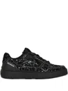 Balmain B-court Skate Trainers In Galaxy Print Suede Leather