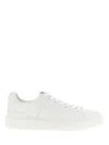 Balmain Logo-embossed Leather Sneakers In White