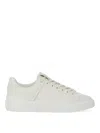 Balmain B Court Low Top Sneakers In White Leather In White