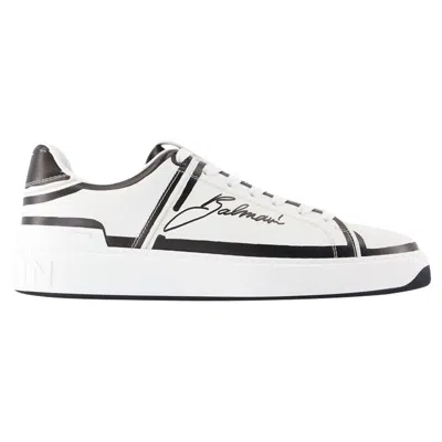 BALMAIN B-COURT SNEAKERS - BALMAIN - LEATHER - WHITE