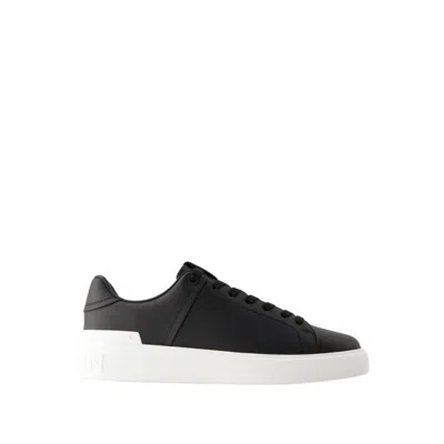 Balmain B-court Sneakers - Leather - Black