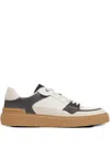 Balmain B-court Flip Leather Trainers In Gray