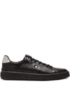 Balmain Low-top Round Toe Sneakers With Rubber Sole In Black