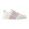 Balmain Court Sneakers Leather Lace-up Low-top In White