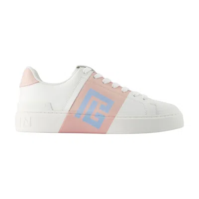 BALMAIN B COURT SNEAKERS BALMAIN LEATHER PINK