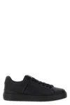 Balmain Black Low Top Sneakers With Logo In Leather In Black