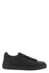 Balmain Black Low Top Sneakers With Logo In Leather In Black