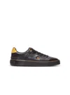 Balmain B-court Sneakers In Calfskin In Black