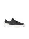 Balmain B-court Sneakers In Calfskin In Black