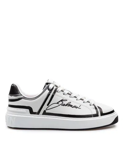 BALMAIN BALMAIN B-COURT SNEAKERS IN CALFSKIN