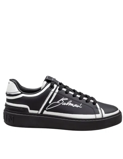 BALMAIN BALMAIN B-COURT SNEAKERS IN CALFSKIN