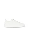 Balmain Logo-embossed Leather Sneakers In White