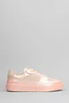 Balmain B Court Sneakers In Rose-pink Suede And Leather In Pink