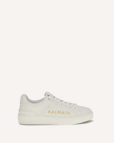 Balmain Court Low Top Lace-up Sneakers For Women In Neutral