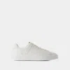 Balmain B-court Leather Sneakers In White