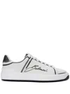 Balmain B-court Printed Calfskin Low-top Sneakers In White