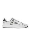Balmain B-court Printed Calfskin Low-top Sneakers In White