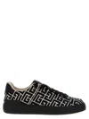 Balmain Black Low Top Sneakers In White/black