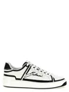 Balmain 'b-court' White And Black Sneaker With Logo Print On The Side