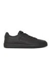 Balmain B Court Sneakers Flat Sole Round Toe In Black